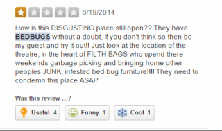 Illustration for article titled 'Fresh Vomit on the Seats': Very Grim Yelp Reviews of Movie Theaters